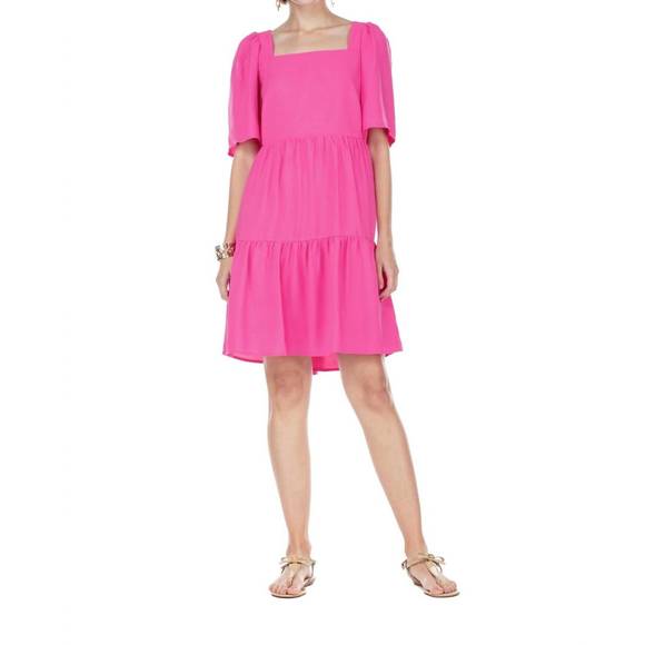 Jade Dresses New Jade Puff Sleeve Dress In Hot Pink Poshmark